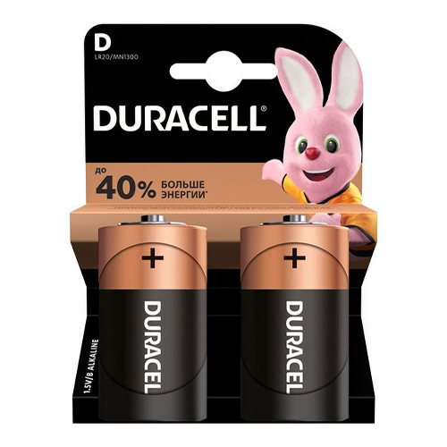 Батарейка Duracell LR20 (D) C2 (20) блист.