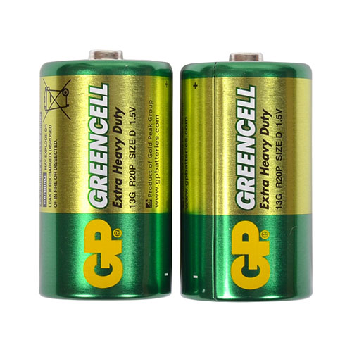 Батарейка GP Greencell R20 (D) 13G/S2 (20/200) кор.