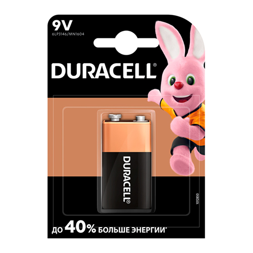 Батарейка Duracell 6LR61 (крона) C1 (10) блист.