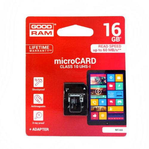 Карта пам'яті micro-SD  16 Gb Good Ram + перех. SD (10 Class)