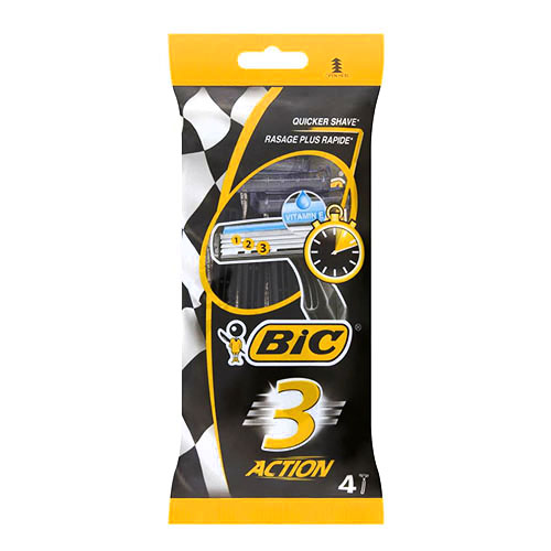 Станок для гоління BIC 3 Action (4 шт) (20уп/ящ) (6566)