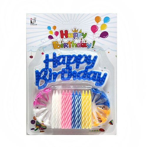 Свічки д/торта Середнє на аркуші з надп. HAPPY B.