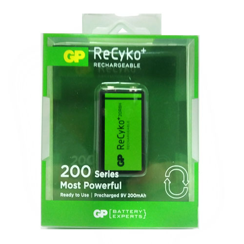 Акумулятор GP RECYKO Ni-MH 6LR61 (крона) 200 mAh C1 (4509)