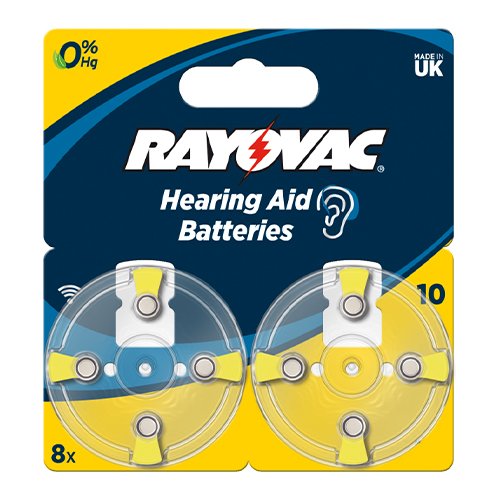 Батарейка VARTA Rayovac до слухових апаратів (ZincAir) ZA10/PR70/DA230 C8 блист. (3809)