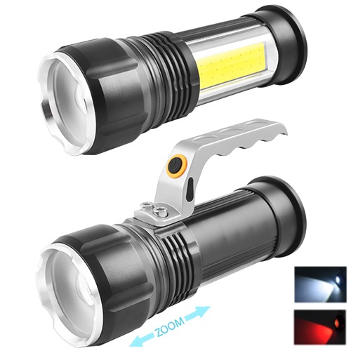 Ліхтарик ACCU/LED Police S912-XPE+COB (white+red)