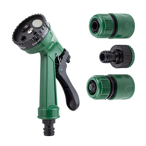 Набір поливальний: Grad пістолет-розпилювач 4-х режимів 2 конектора+адаптер на шланг ¾" (5012585)