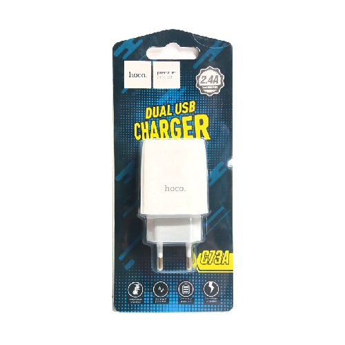 МЗП HOCO C73A 2USB/2.4A без кабелю (2912)