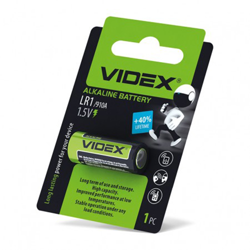 Батарейка VIDEX Alkaline LR 1 C1 (12) блист. 24235