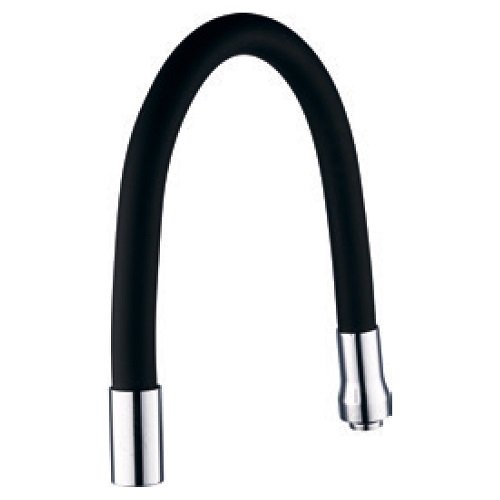 Вилив (гусак) AQUATICA 3/4" для кухні силіконовий чорний (XH-5239) 9793510