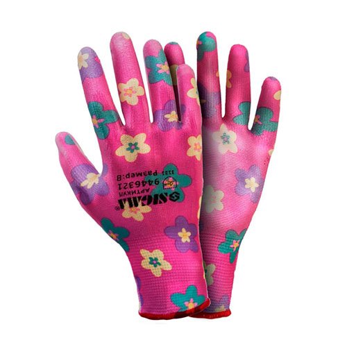 Рукавички Sigma ПУ покриття (квіти