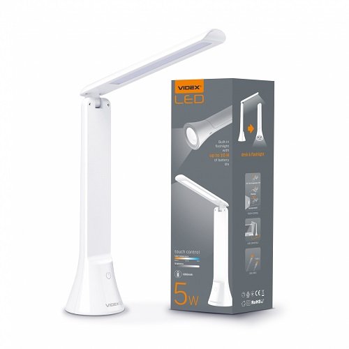 Лампа настільна VIDEX VL-TF11W 5W 3000-5500K 5V (9600) 25946