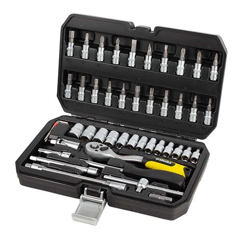 Набір інструменту Sigma насадки торцеві + біти  (46шт) 1/4" CrV (6003511)