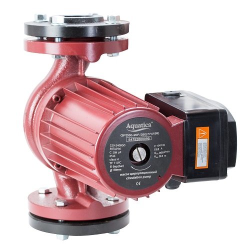 Насос Aquatica циркуляційний фланець 1.0кВт Hmax 10.3м Qmax 500л/хв DN65 300мм + відповідний фланець  (774159)