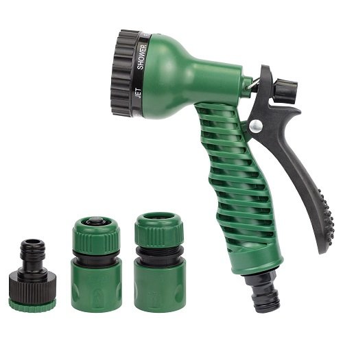 Набір поливальний: Grad пістолет-розпилювач 7-ми режимний 2 конектора+адаптер ABS (5012525)