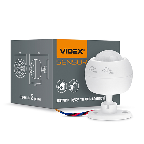 Датчик руху та освітлення VIDEX VL-SPS27W 220V 1200W (50шт/ящ) інфрачервоний (9877) 26149