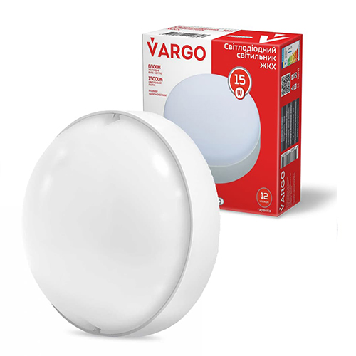 LED світильник ЖКГ круг VARGO 15W 5000К ТОР (111860)