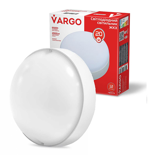 LED світильник ЖКГ круг VARGO 20W 5000К ТОР (111861)