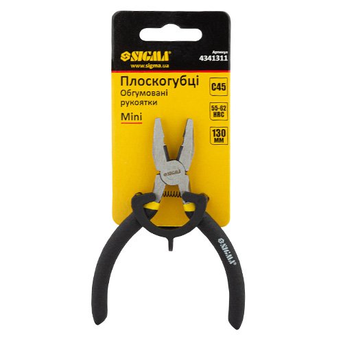 Плоскогубці Sigma обгумовані рукоятки Mini 130 мм 4341311