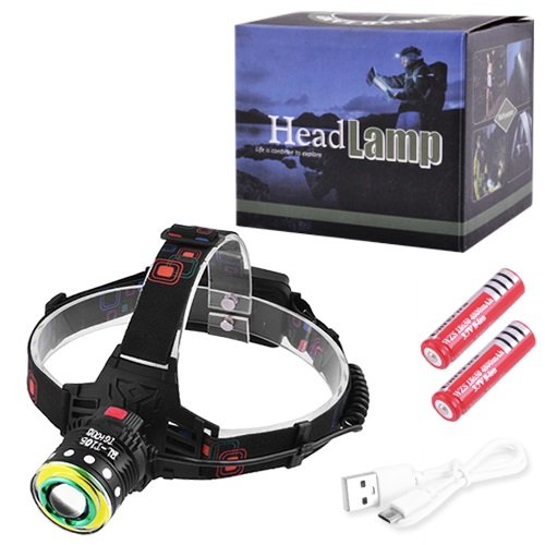 Ліхтарик налобний №T105-T6+COB (2x18650) Zoom