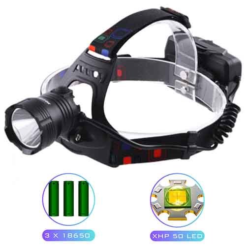 Ліхтарик налобний №XQ-218-HP50 (3x18650) Zoom