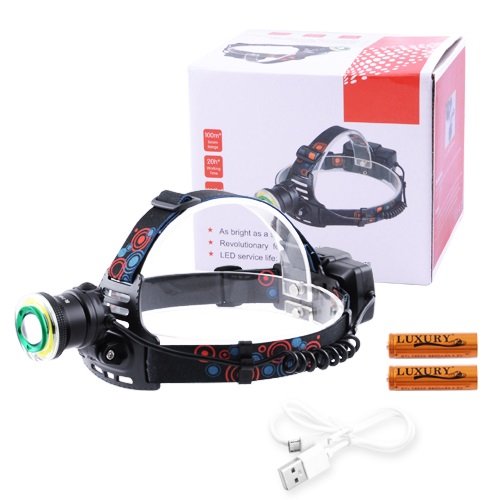 Ліхтарик налобний №T106-T6+COB (2x18650) Zoom