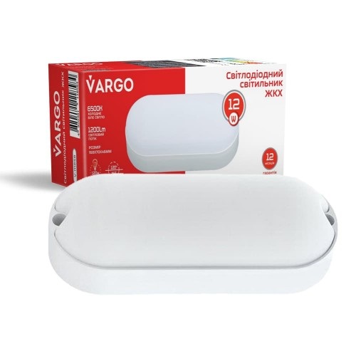 LED світильник ЖКГ овал VARGO 12W 5000K (V-111858)