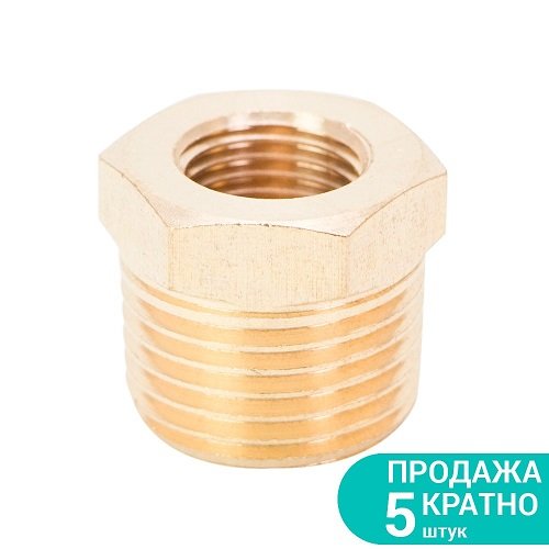 Перехідник різьбовий Sigma FT 1/4" × MT 1/2" (латунь) (КРАТНО 5 шт) 7025521