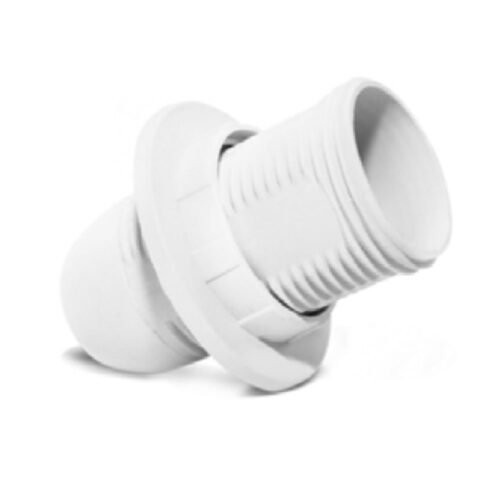 Патрон пластиковий VARGO E14 білий з кільцем (V-115529)