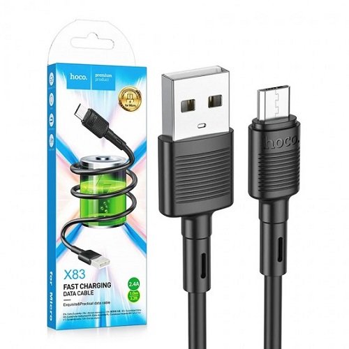 Кабель USB-Micro USB HOCO X 83 1м 2.4А (TPE)