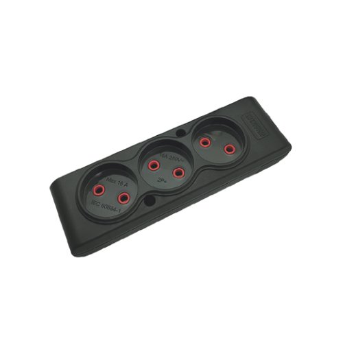 Колодка TECCO 3 гнізда чорна Б/З (102 300 00S)