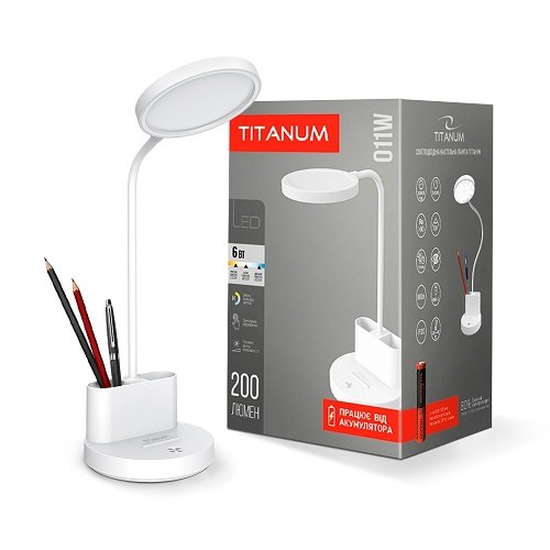 Лампа настільна акумуляторна TITANUM TLTF-011W 6W 2700-6000K USB (60шт/ящ) (3667) 27413