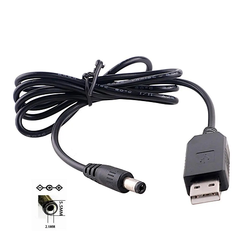 Кабель для роутера з перетворювачем напруги з 5V- 9V (5.5 х 2.1 мм) DC 123460