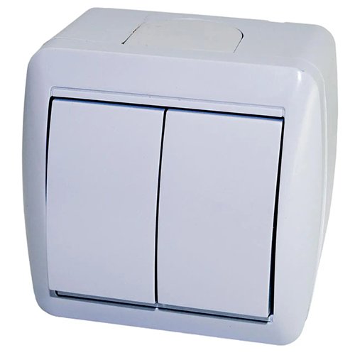 Вимикач QUANTUM накладний IP44 2-кл (QM-BMHB-00020) 10шт/уп