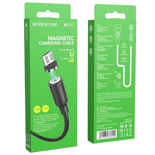Кабель USB-Micro USB BOROFONE BX 41 1м 2.4А (TPE