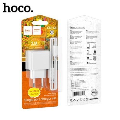 МЗП HOCO CS11A 1USB/2.1A + кабель Type-C