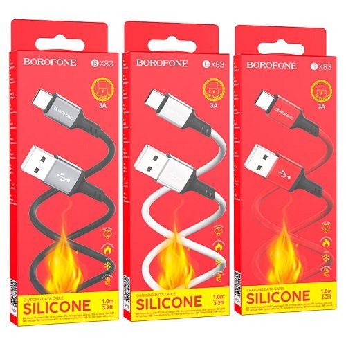 Кабель USB-Type C BOROFONE BX 83 1м 3.0А (Silicone)