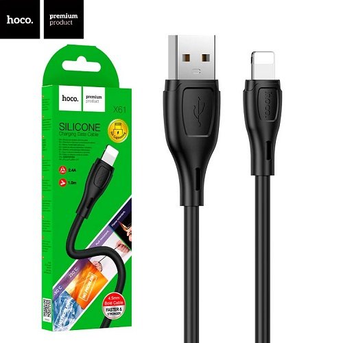 Кабель USB-Lightning HOCO X 61 1м 2.4А (Silicone)