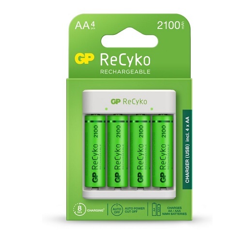 Акумулятор GP PROMO RECYKO R06 2100 mAh C4 + ЗУ + функція Power Bank (2937)