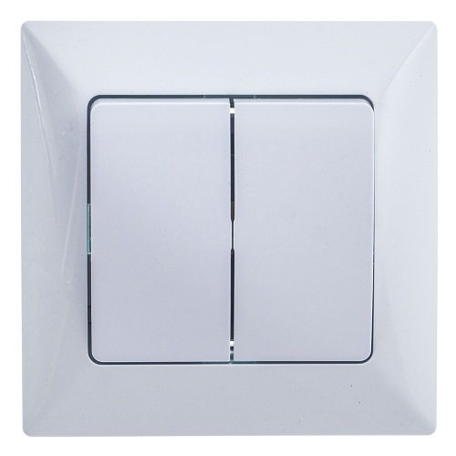 Вимикач QUANTUM BEATA 2-кл білий (QM-902-02) 10шт/уп