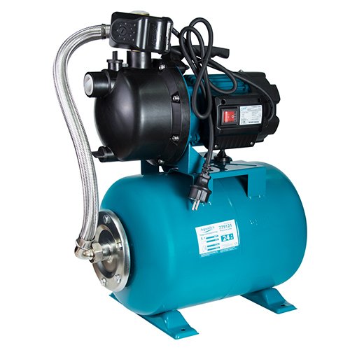 Станція Leo 1.0кВт Hmax 44м Qmax 73л/хв (самовсмоктуючий насос пластик) 24л Україна (775308/24)