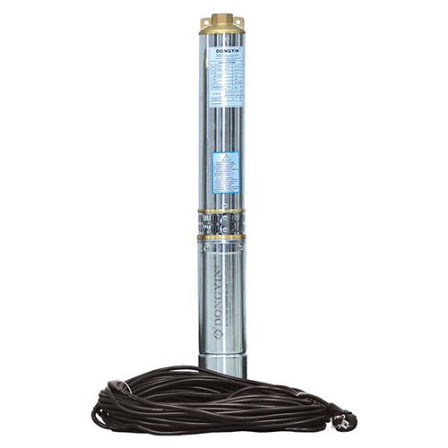 Насос Dongyin відцентровий 1.1кВт H 65(43)м Q 140(100)л/хв Ø102мм 35м кабелю  (777494)