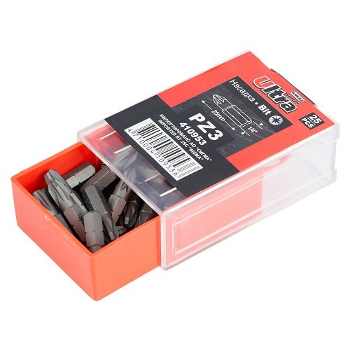 Набір біт Ultra PZ 3×25мм ¼" 25шт S2 (пласт кейс) (4010602)