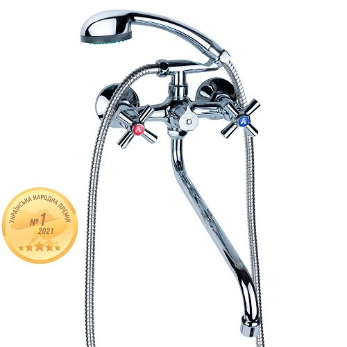 Змішувач для ванни AQUATICA 1/2" Гусак вигнутий s80 (PM-2C457C) (9780210)