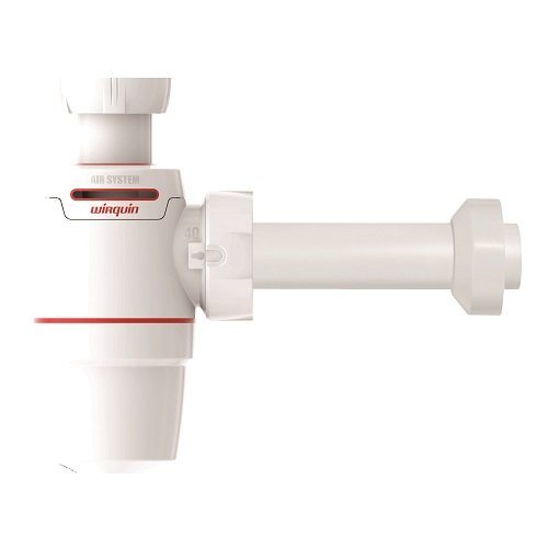 Сифон для кухонної мийки WIRQUIN Neo Air 1½"×Ø40мм з відведенням (9542330)
