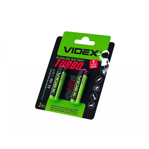 Батарейка VIDEX Alkaline TURBO LR06 (AA) C4 (20/360) блист.