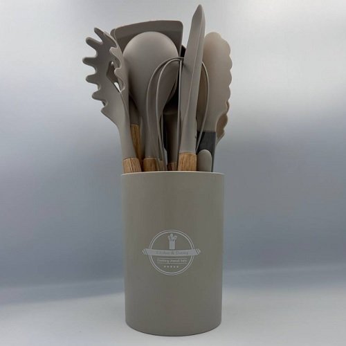 Набір кухонних приладів 11в1 на підставці SILICONE UTENSILS SET ART-0345