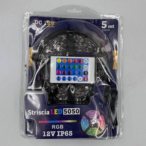 Стрічка світлодіодна RGB (16 кольорів) від мережі з лед контролером