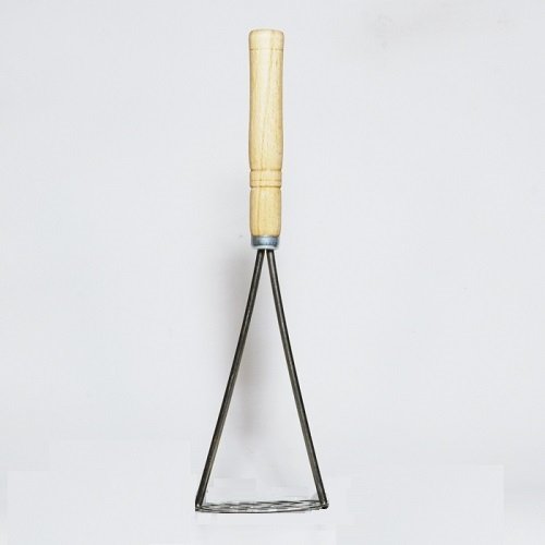 Товкушка з дерев'яною ручкою овальна лак (100шт/ящ)