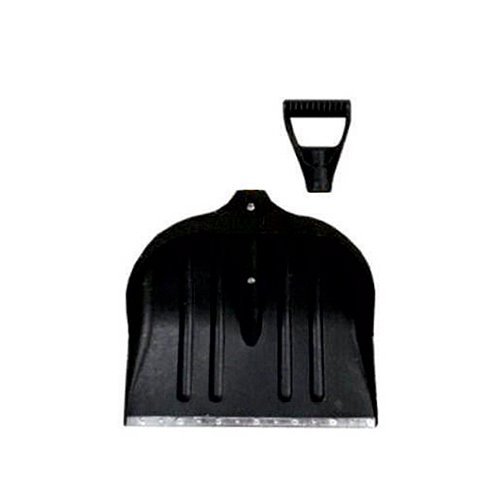 Лопата Grad для прибирання снігу пластикова з оцинкованою планкою Lite 490×495мм (чорна) 5049655