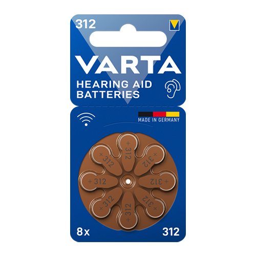 Батарейка VARTA до слухових апаратів (ZincAir) ZA312/PR41/DA312X C8 блист. (3712)
